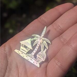 Antique Carved Mother of Pearl Brooch